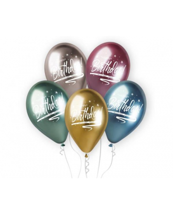 godan Balony Shiny Premium Hel Happy Birthday 13''; 5 szt GBS120/798