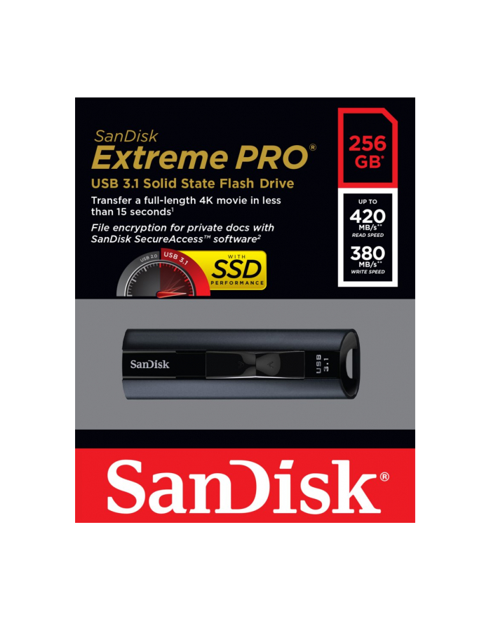 sandisk Dysk Extreme Pro USB 3.1 256GB 420/380 MB/s główny