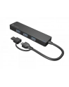 natec Hub USB-C 4 porty Mayfly czarny + adapter USB-A - nr 14