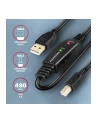 axagon Kabel ADR-210B USB 2.0 A-M -> B-M Aktywny kabel połączeniowy/wzmacniacz 10m - nr 22