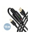 axagon Kabel ADR-215B USB 2.0 A-M -> B-M aktywny kabel połączeniowy/wzmacniacz 15m - nr 20