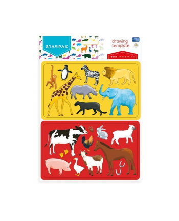 Szablon rysunkowy plastikowy Animals 505506 Starpak