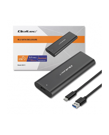 qoltec Obudowa | kieszeń do dysków M.2 SATA SSD | NGFF | USB typ C