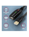 axagon Kabel ADR-205 USB 2.0 A-M -> A-F aktywny kabel przedłużacz/wzmacniacz 5m - nr 10