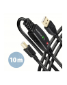 axagon Kabel ADR-210B USB 2.0 A-M -> B-M Aktywny kabel połączeniowy/wzmacniacz 10m - nr 1