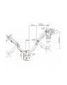gembird Ramię regulowane  na dwa monitory do montażu na ścianie, od 17 cali do 27 cali, obciążenie do 7kg - nr 9