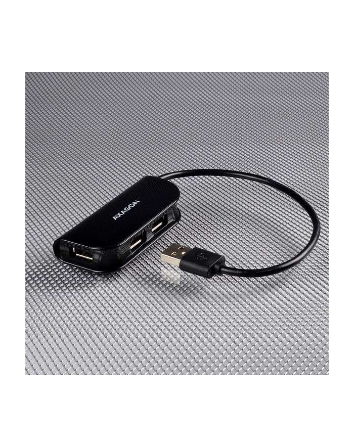 axagon Hub HUE-X4B 4-portowy USB 2.0 kabel 20cm Czarny główny