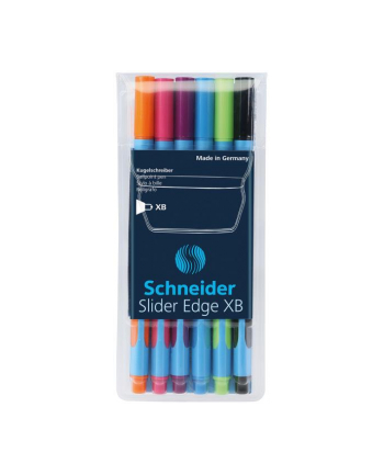 pbs connect Długopisy w etui SCHNEID-ER Slider Edge, XB, 6 kolorów
