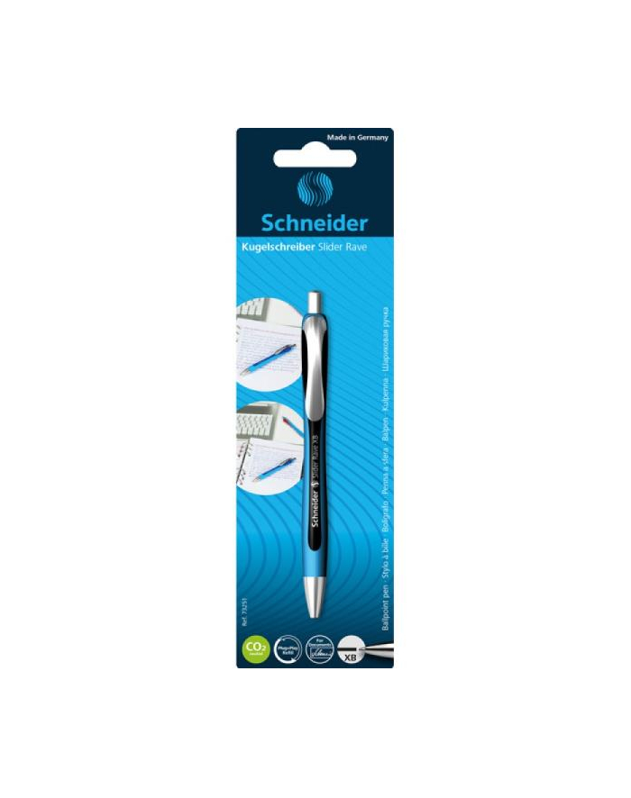 pbs connect Długopis automatyczny SCHNEID-ER Slider Rave, XB, 1szt., blister, czarny główny