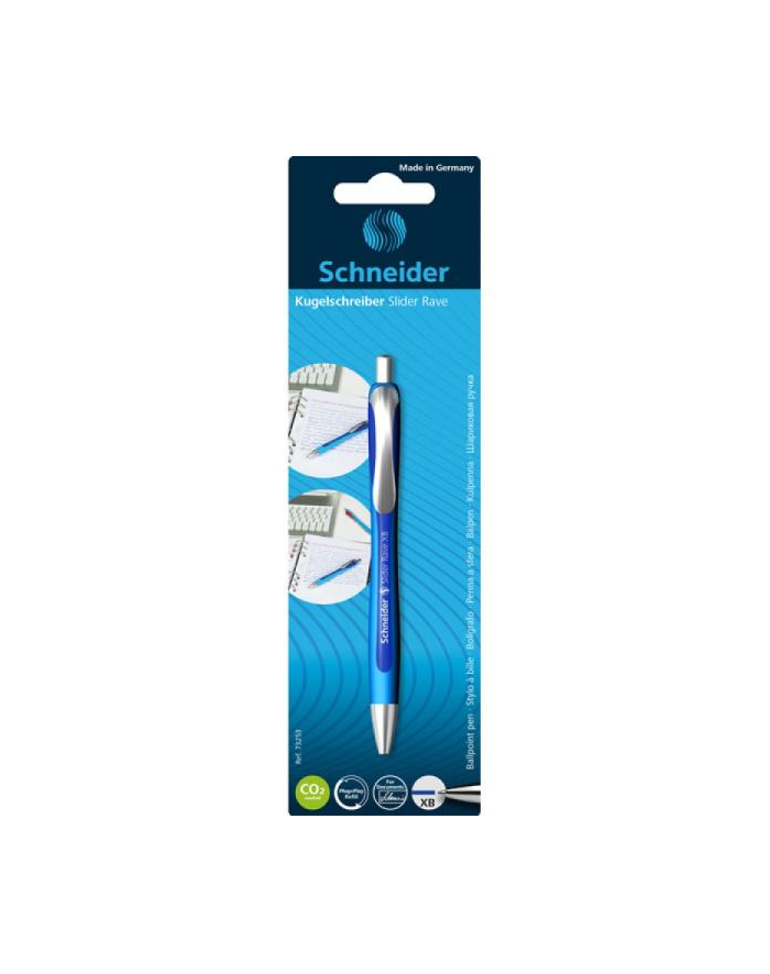 pbs connect Długopis automatyczny SCHNEID-ER Slider Rave, XB, 1szt., blister, niebieski główny