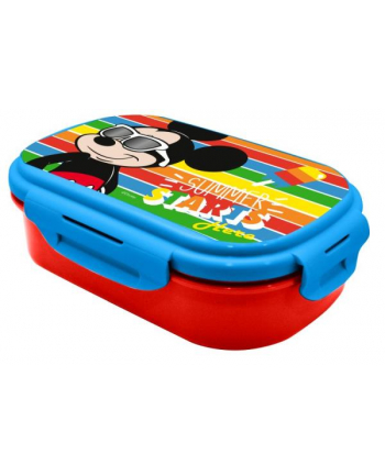 Pudełko śniadaniowe + sztućce 21x14x6cm Myszka Miki Mickey Mouse MK30012 Kids Euroswan