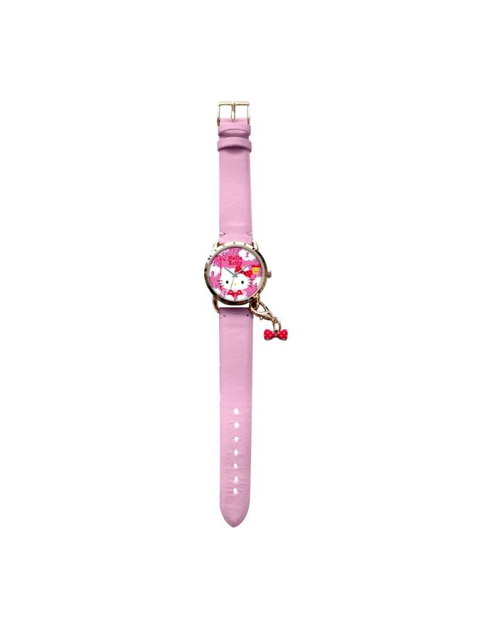 Zegarek analogowy z różowym paskiem w metalowym opakowniu Hello Kitty HK50028 Kids Euroswan główny