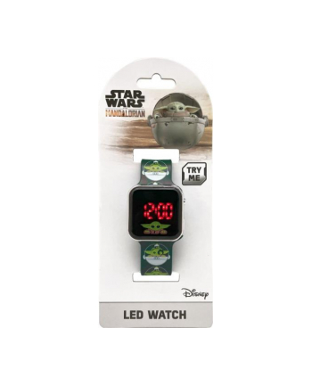 Zegarek LED z kalendarzem Star Wars Mandalorian MNL4034 Kids Euroswan