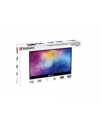 VERBATIM PMT-17 Portable Touchscreen Monitor 17.3inch Full HD 1080p Metal Housing