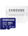 SAMSUNG PRO Plus 512GB microSD UHS-I U3 Full HD 4K UHD 180MB/s Read 130MB/s Write Memory Card Incl. SD-Adapter 2023 - nr 20