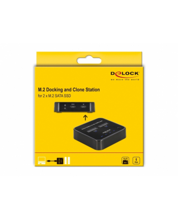 D-ELOCK M.2 Docking Station for 2 x M.2 SATA SSD with Clone function