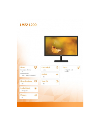 dahua Monitor LCD 22 cale LM22-L200