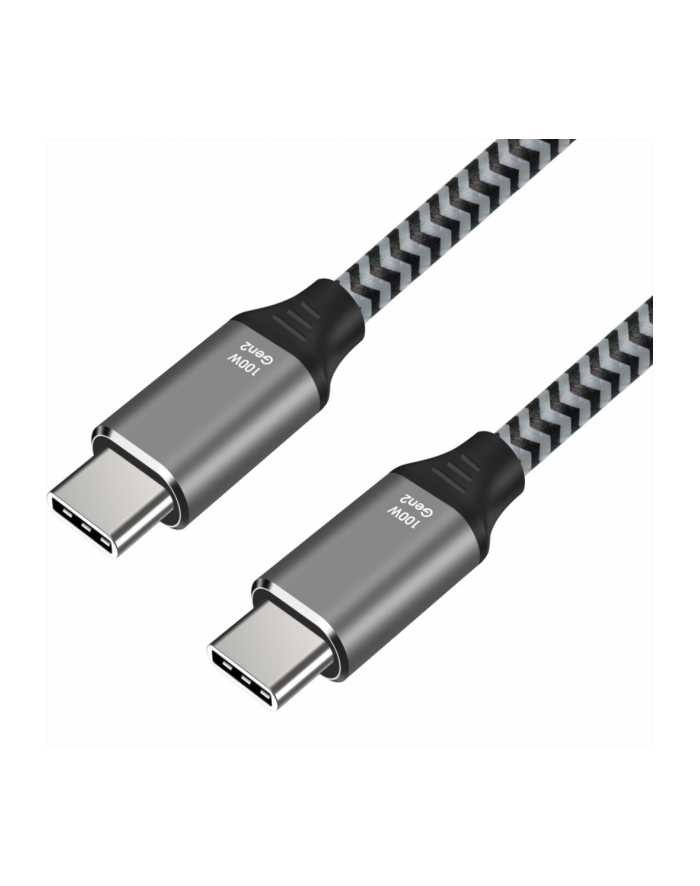 ART CABLE USB-C male - male 100W 5A ALU braided 2m oem główny