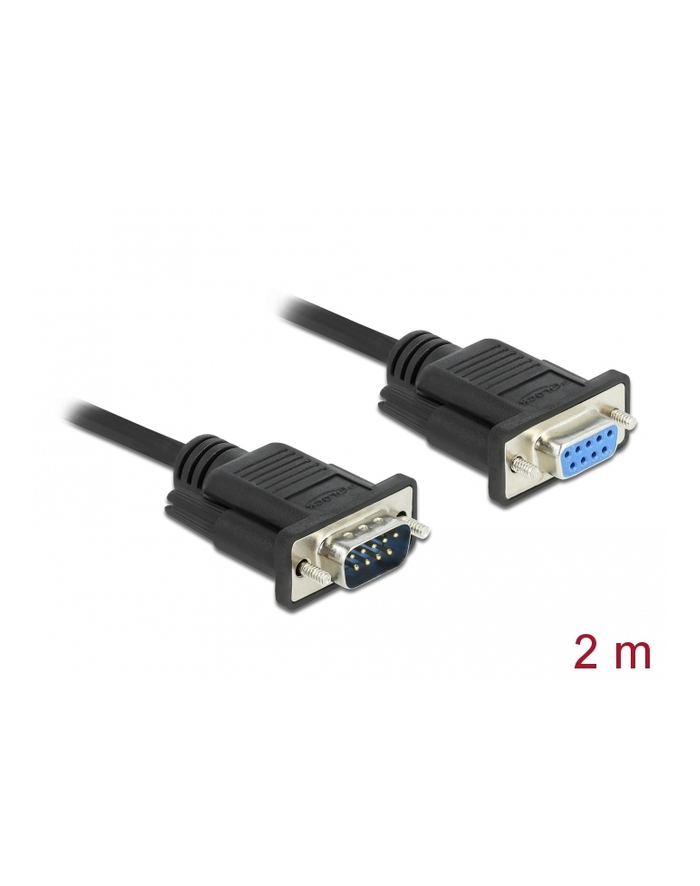 D-ELOCK Serial Cable RS-232 Sub-D9 male to female with narrow plug housing 2m główny