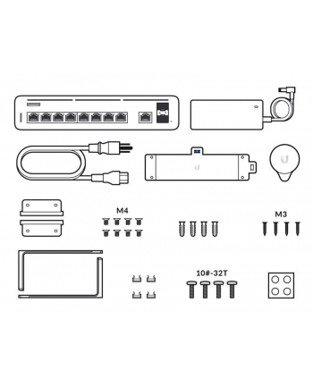 ubiquiti networks UBIQUITI UISP-Console-(wersja europejska) Controler Switch Gateway 2x 10G SFP+ 9x GbE RJ45