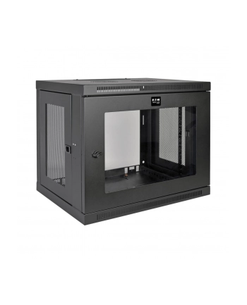 EATON TRIPPLITE SmartRack 9U Low-Profile Switch-Depth Wall-Mount Mini Rack Enclosure Clear Acrylic Window
