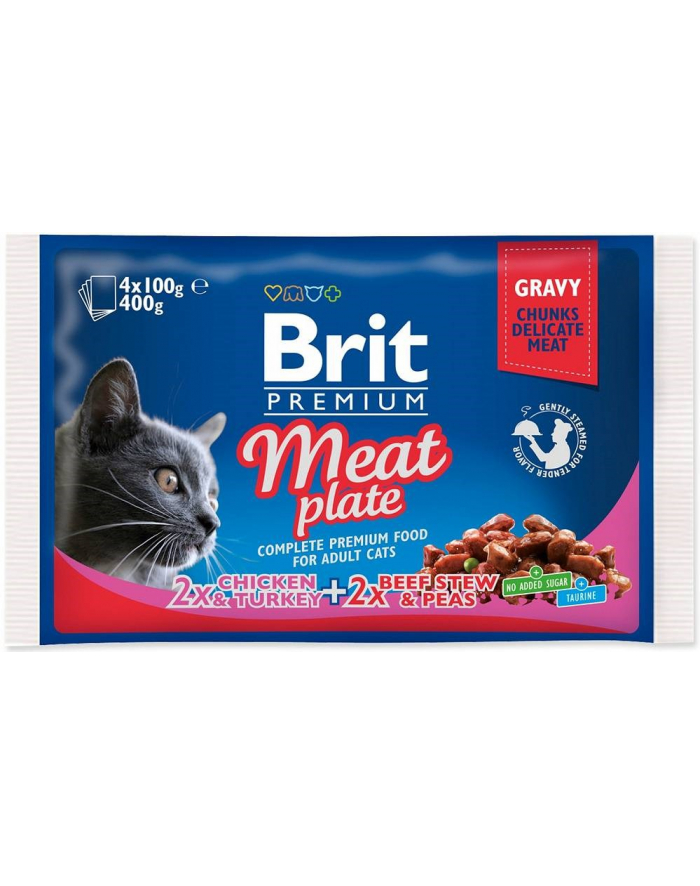 Brit Cat Pouches MEAT PLATE 400g (4x100g) główny