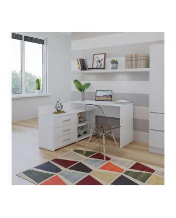 top e shop Biurko narożne + komoda DANY 120x50xH76 biały
