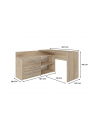 top e shop Biurko narożne + komoda DANY 120x50xH76 sonoma - nr 2
