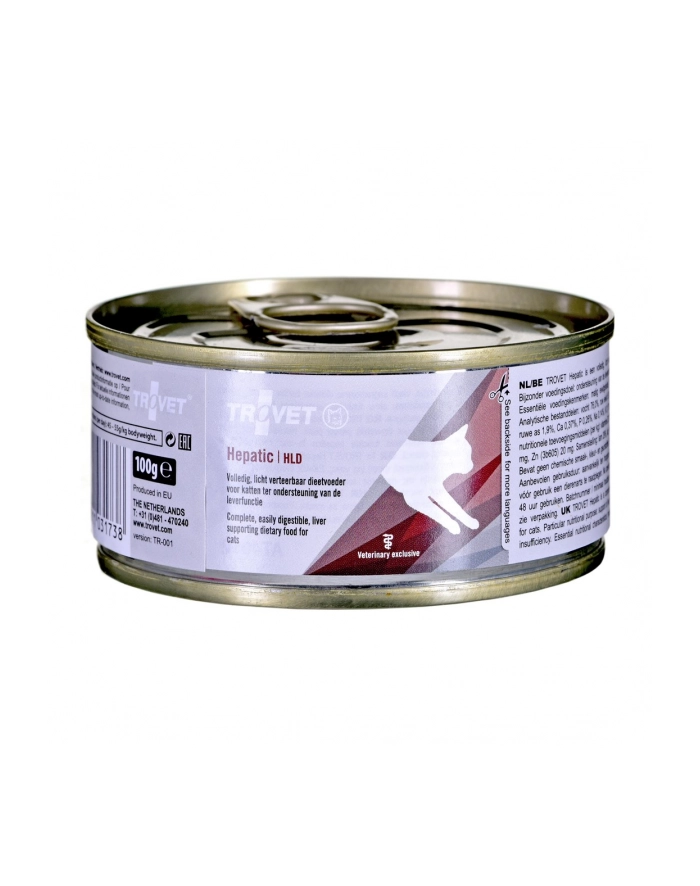 Trovet HLD Hepatic 100g ze świeżym kurczakiem, dla kotów główny