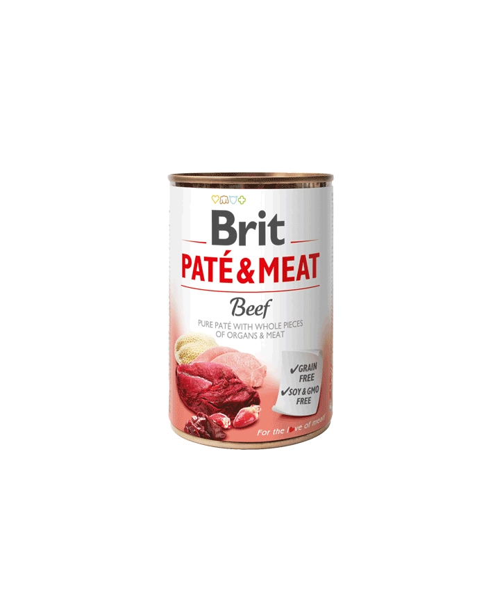 Karma BRIT PATÉ 'amp; MEAT z wołowiną dla psa 400g główny