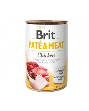 Karma BRIT PATÉ 'amp; MEAT z kurczakiem dla psa 400g