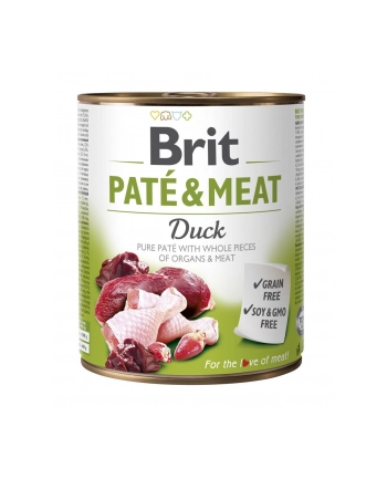 Karma BRIT PATÉ 'amp; MEAT z kaczką dla psa 800g