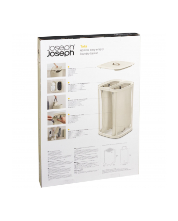 Podwójny kosz na pranie 60l ecru JOSEPH JOSEPH nr 1