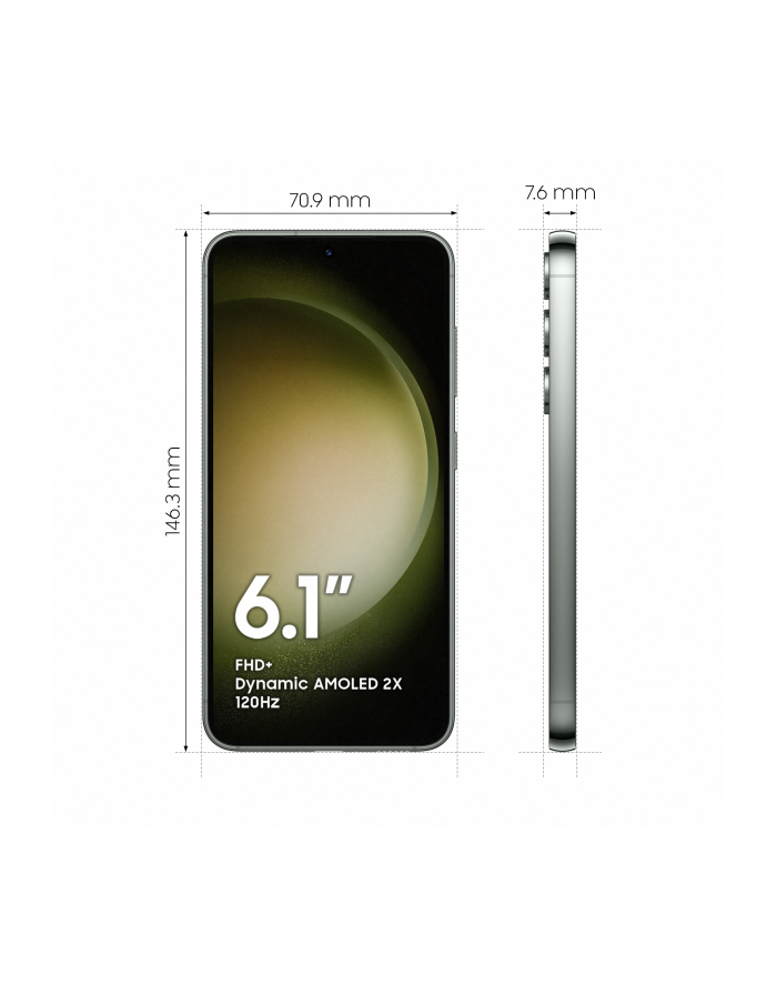 Smartfon Samsung Galaxy S23 (S911) 8/128GB 6,1''; Dynamic AMOLED 2X 2340 x 1080 3900 mAh Dual SIM 5G Green główny