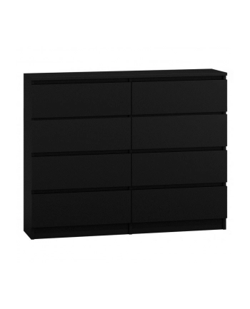 top e shop M8 MALWA KOMODA 120CM 8 SZUFLAD CZARNY