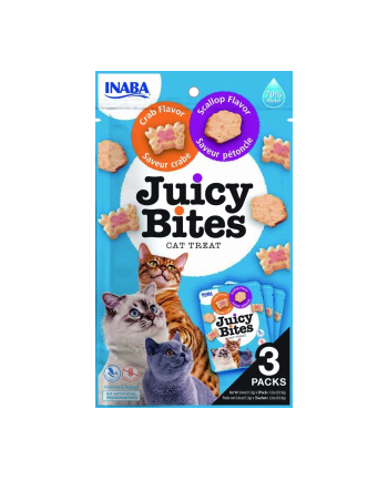 Przysmak Inaba JUICY BITES Przegrzebek i krab dla kota 3x11,3g