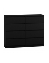 top e shop M8 MALWA KOMODA 120CM 8 SZUFLAD CZARNY - nr 6