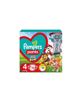 PAMPERS Pieluchy WB Paw Patrol rozm4 9-15kg 72szt