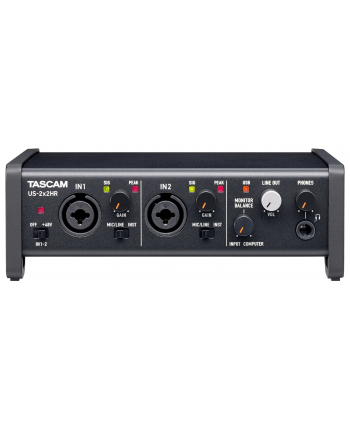 Tascam US-2x2HR - Interfejs USB audio/MIDI wysokiej rozdzielczości (2 wejścia, 2 wyjścia)