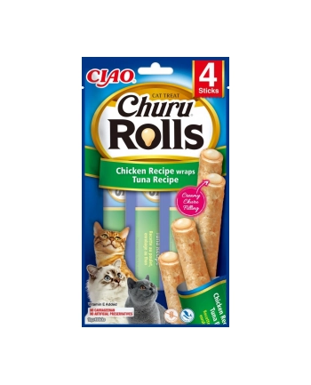 Przysmak Inaba CHURU ROLLS Kurczak i tuńczyk dla kota 4x10g