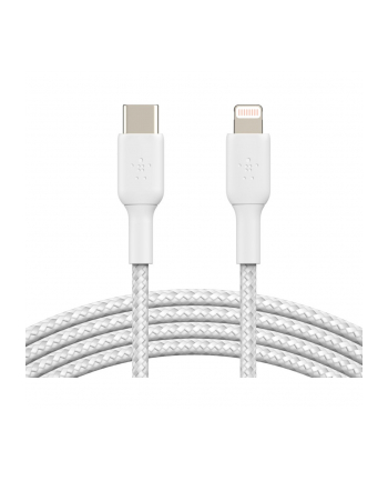 BELKIN KABEL BRAID-ED USB-C - LIGHTNING, 1M, BIAŁY