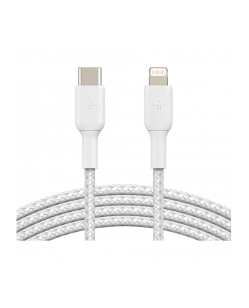 BELKIN KABEL BRAID-ED USB-C - LIGHTNING, 1M, BIAŁY