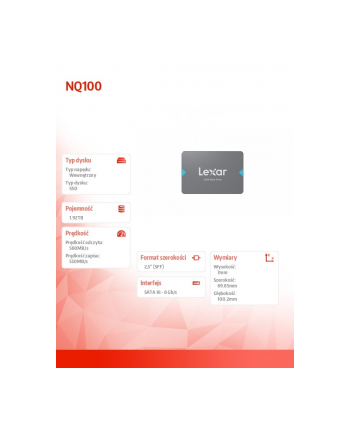 lexar Dysk SSD NQ100 1920GB SATA3 2.5 560/500MB/s