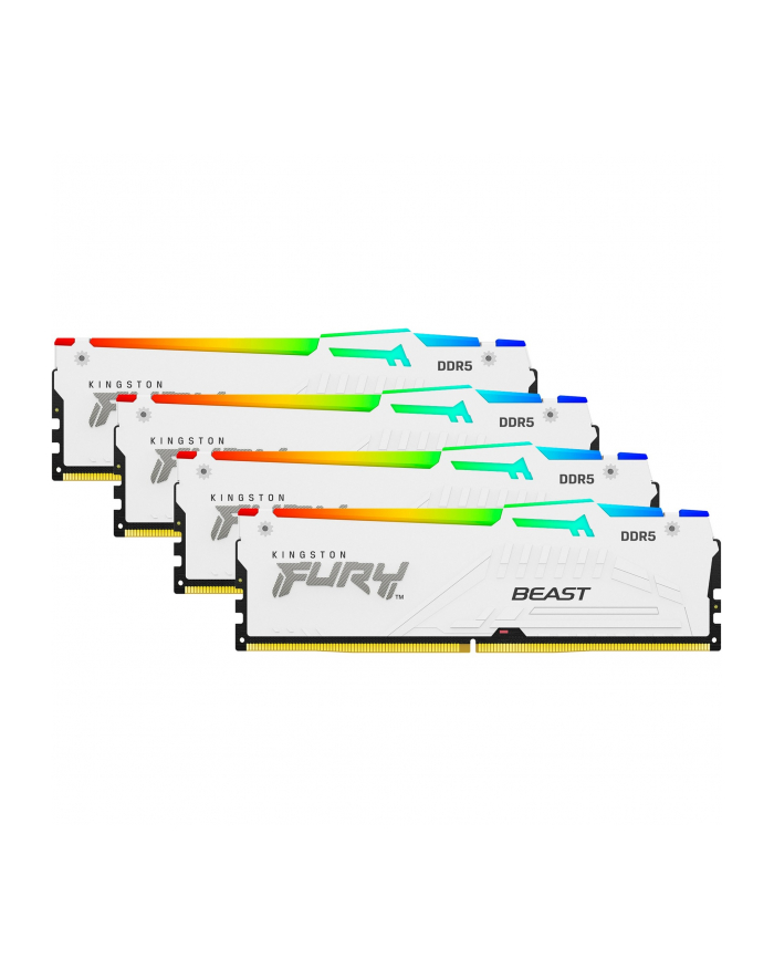 kingston Pamięć DDR5 Fury Beast RGB 128GB(4*32GB)/5600 CL40 biała główny