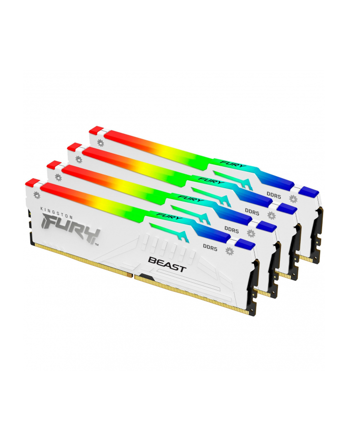 kingston Pamięć DDR5 Fury Beast RGB 64GB(4*16GB)/5600 CL40 biała główny