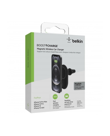 belkin Magnetyczna bezprzewodowa ładowarka samochodowa na kratkę wentylacyjną + ładowarka Boost Charge 10W