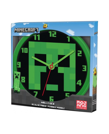 Zegar ścienny Wall clock 25cm Minecraft MIN3018 Kids Euroswan