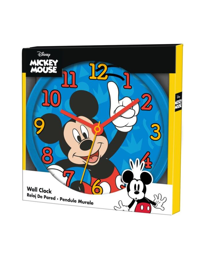 Zegar ścienny Wall clock 25cm Myszka Miki Mickey Mouse MK3078 Kids Euroswan główny