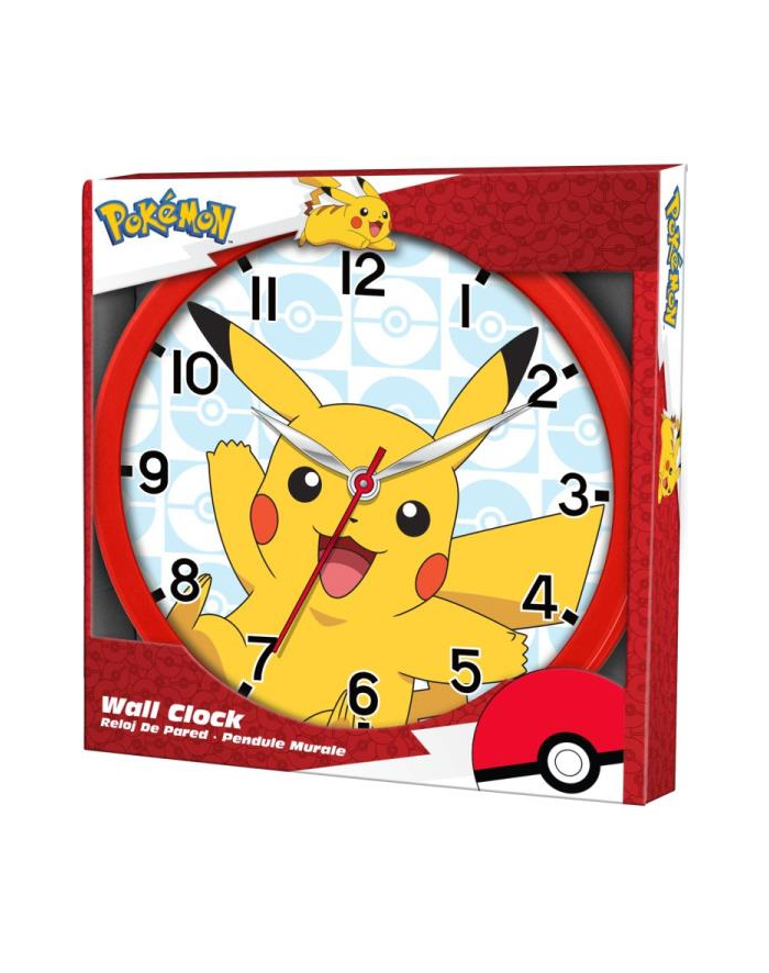 Zegar ścienny Wall clock 25cm Pokemon POK3159 Kids Euroswan główny