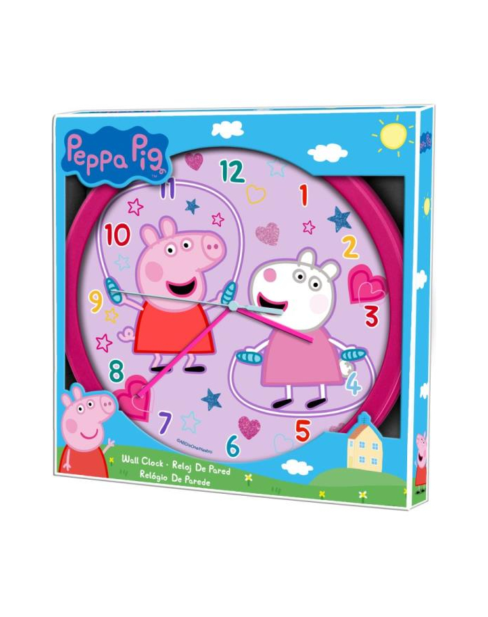 Zegar ścienny Wall clock 25cm Świnka Peppa Peppa Pig PP09054 Kids Euroswan główny